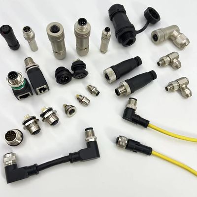 螺旋式産業用回形接続器 17ピン M5/M8/M9/12/M16/M23