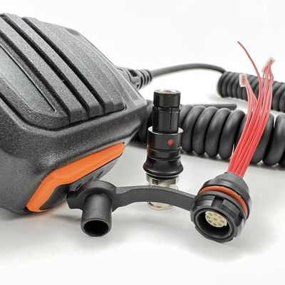IP50 防水円形プッシュプルコネクタ ケーブル端 パネルマウント
