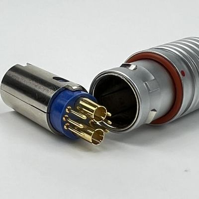 良い値段 電気 2 コアシアルプッシュプルケーブル接続器 4 ピン 軍事通信用 オンライン